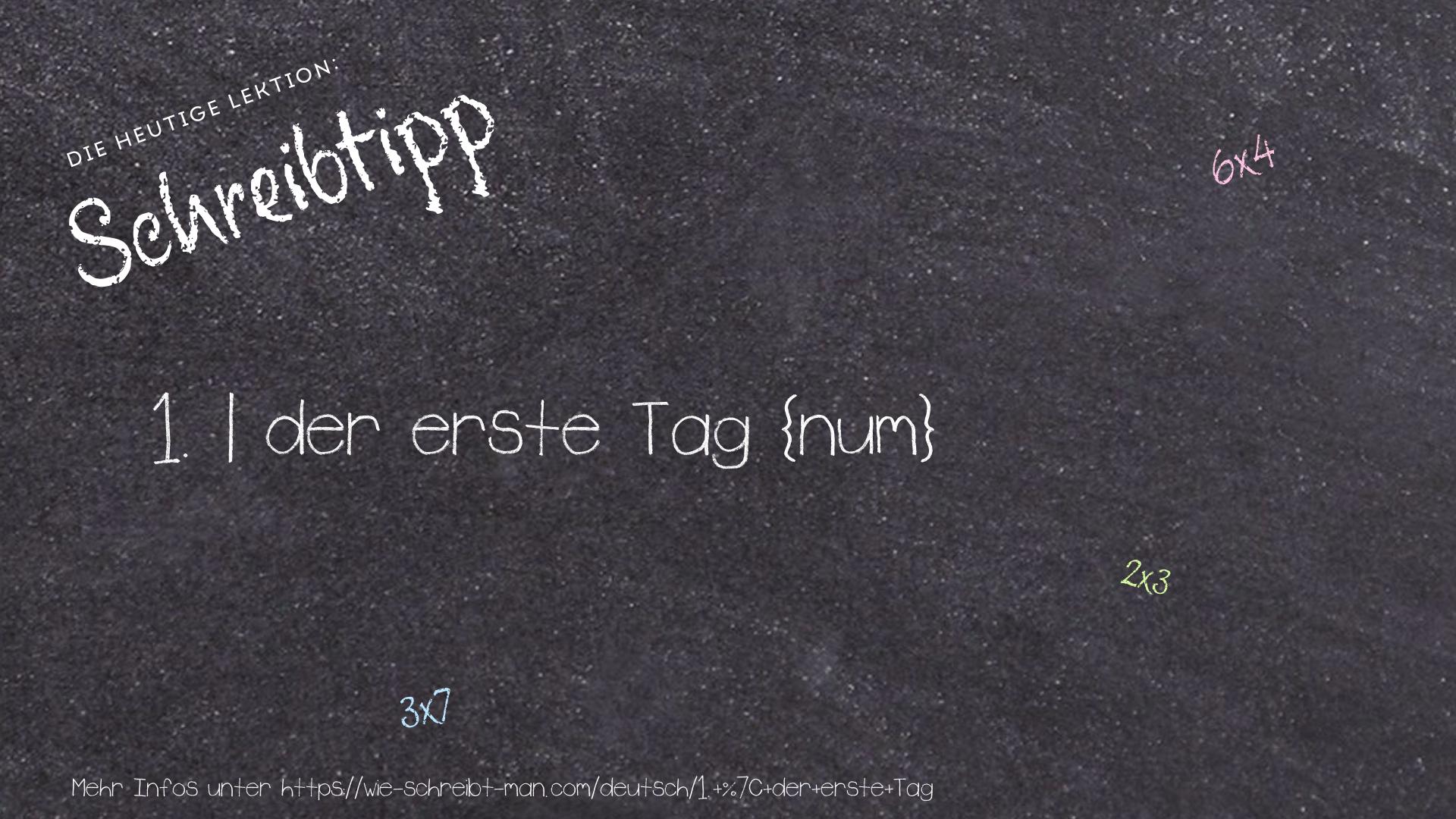 Schreibtipp 1. | der erste Tag