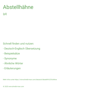 Wie schreibt man Abstellhähne? Bedeutung, Synonym, Antonym & Zitate.