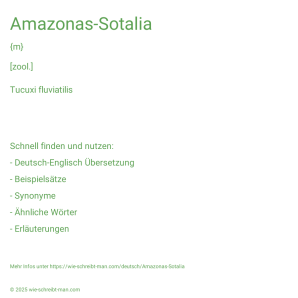 Wie schreibt man Amazonas-Sotalia? Bedeutung, Synonym, Antonym & Zitate.