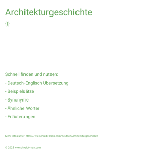 Wie schreibt man Architekturgeschichte? Bedeutung, Synonym, Antonym & Zitate.