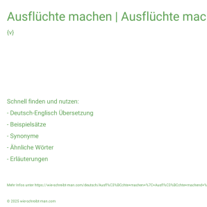 Wie schreibt man Ausflüchte machen | Ausflüchte machend | Ausflüchte gemacht? Bedeutung, Synonym, Antonym & Zitate.
