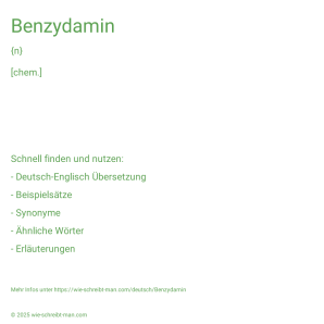 Wie schreibt man Benzydamin? Bedeutung, Synonym, Antonym & Zitate.