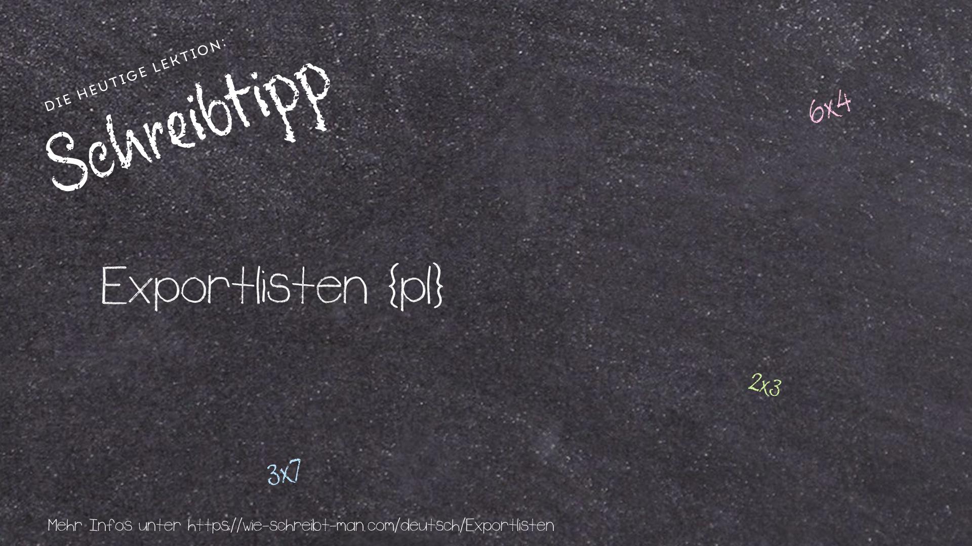 Schreibtipp Exportlisten