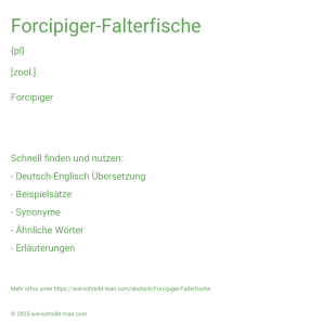 Wie schreibt man Forcipiger-Falterfische? Bedeutung, Synonym, Antonym & Zitate.