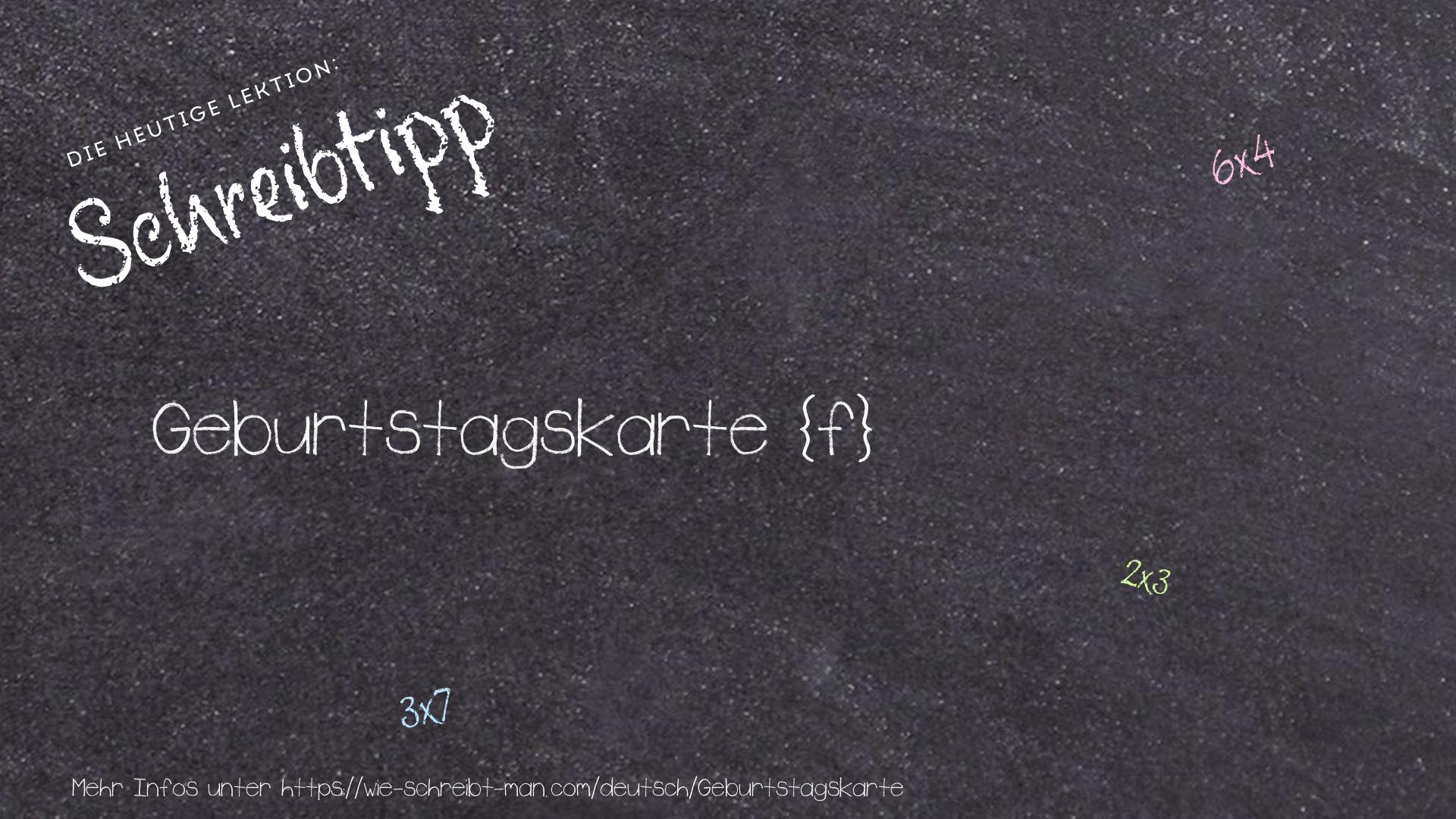 Schreibtipp Geburtstagskarte