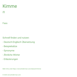 Wie schreibt man Kimme? Bedeutung, Synonym, Antonym & Zitate.