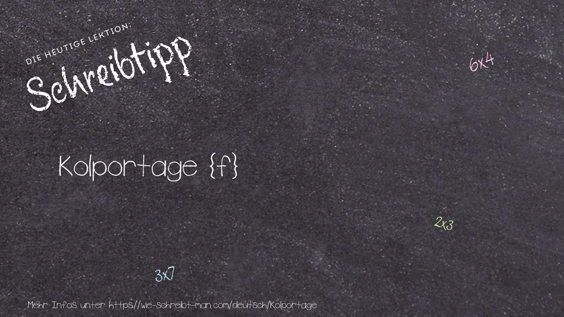 Schreibtipp Kolportage