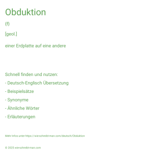 Wie schreibt man Obduktion? Bedeutung, Synonym, Antonym & Zitate.