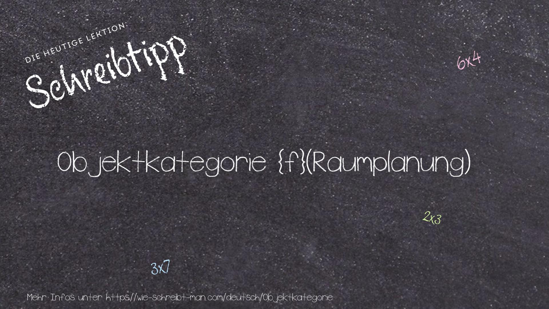 Schreibtipp Objektkategorie