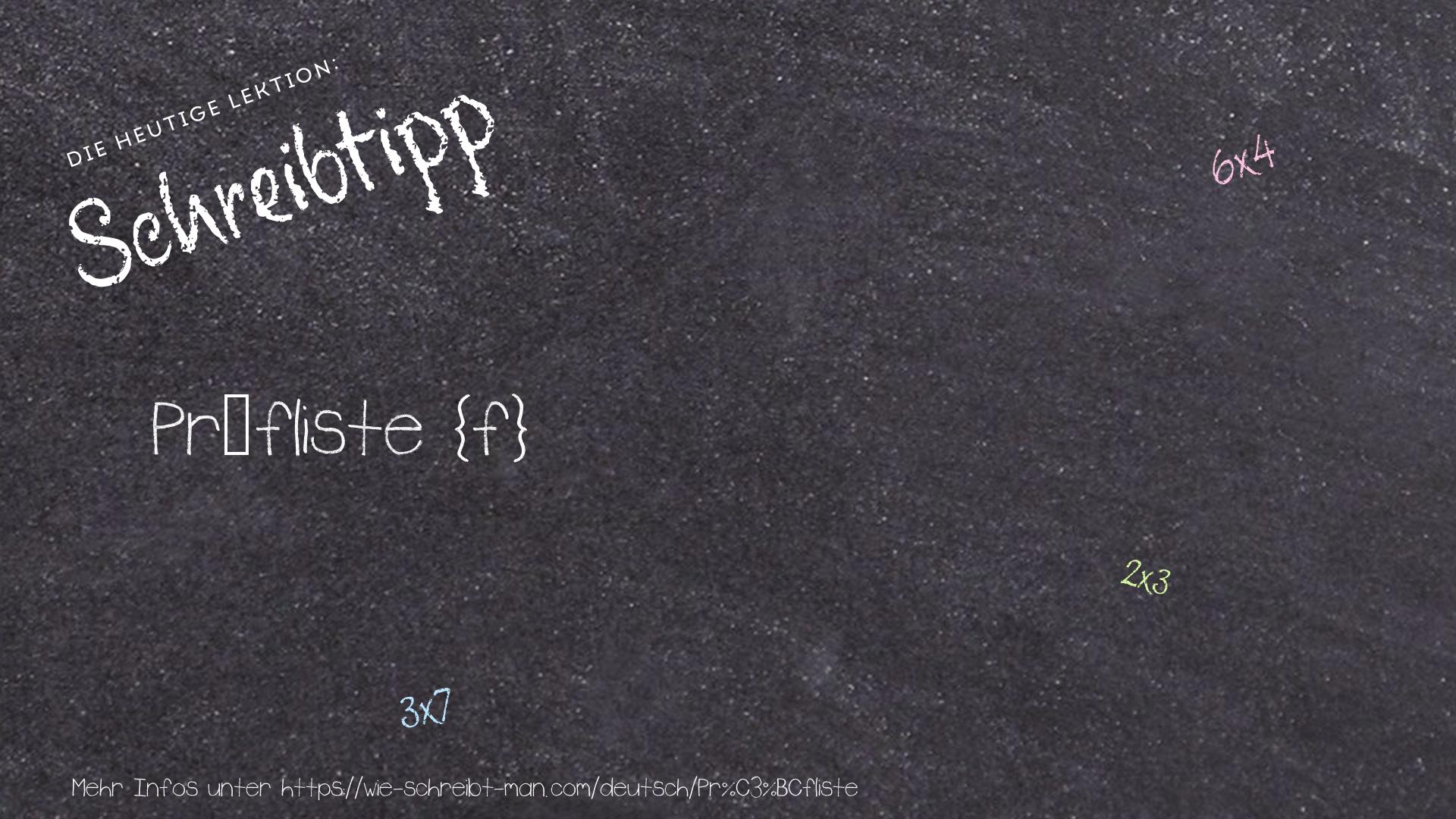 Schreibtipp Prüfliste