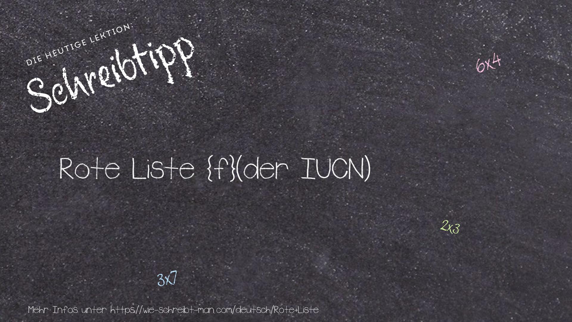 Schreibtipp Rote Liste