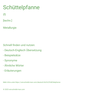 Wie schreibt man Schüttelpfanne? Bedeutung, Synonym, Antonym & Zitate.