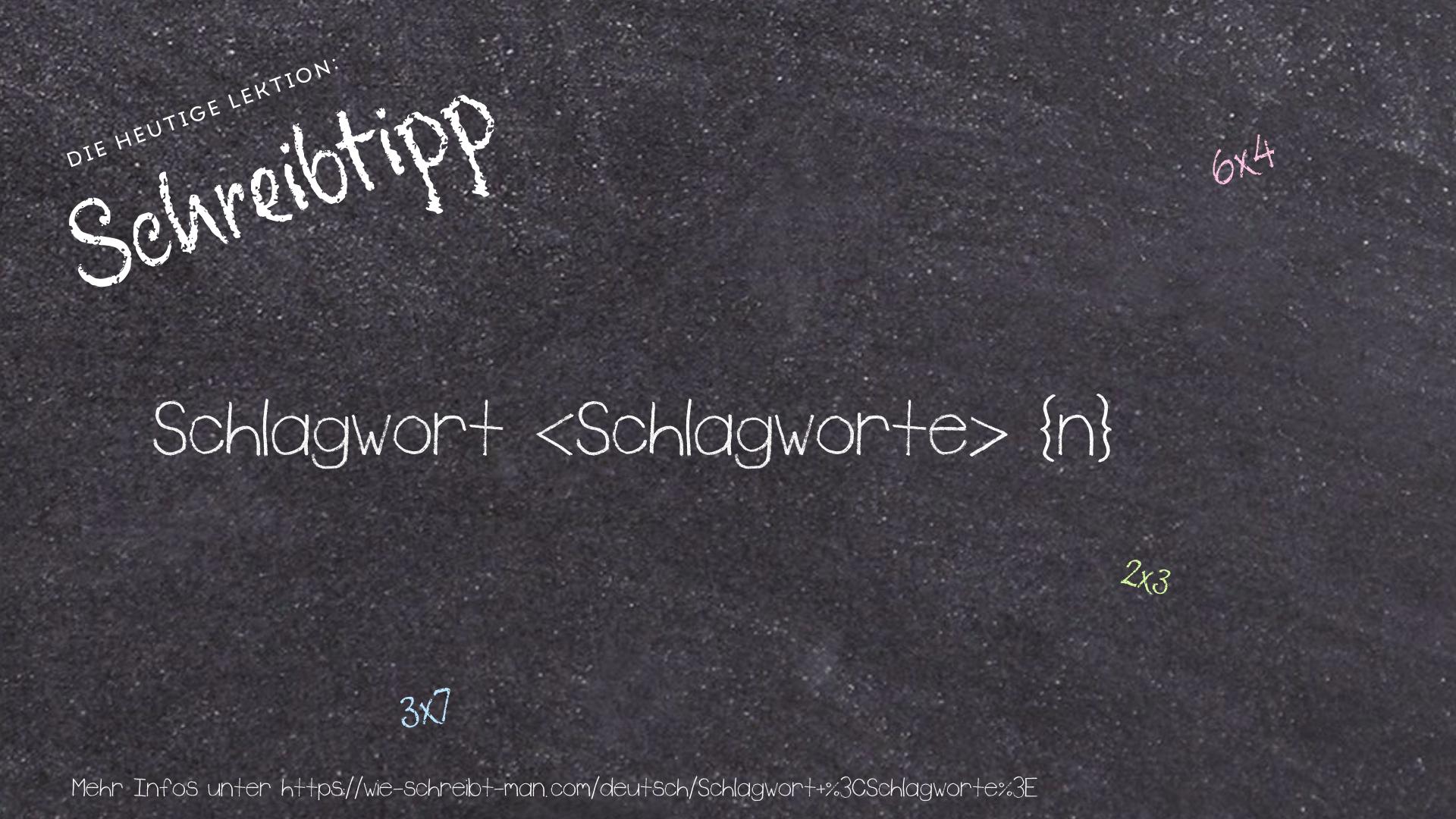 Schreibtipp Schlagwort <Schlagworte>