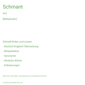 Wie schreibt man Schmant? Bedeutung, Synonym, Antonym & Zitate.