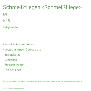 Wie schreibt man Schmeißfliegen <Schmeißfliege>? Bedeutung, Synonym, Antonym & Zitate.