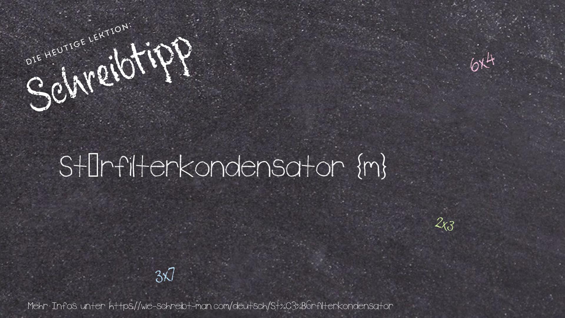 Schreibtipp Störfilterkondensator