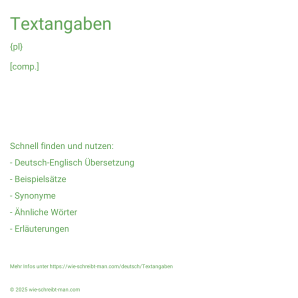 Wie schreibt man Textangaben? Bedeutung, Synonym, Antonym & Zitate.