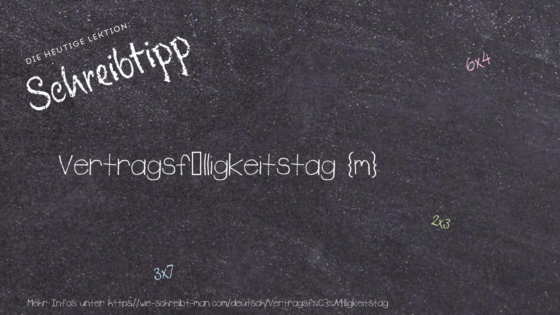 Schreibtipp Vertragsfälligkeitstag