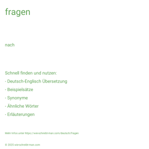 Wie schreibt man fragen? Bedeutung, Synonym, Antonym & Zitate.