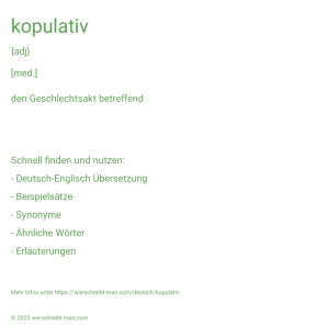 Wie schreibt man kopulativ? Bedeutung, Synonym, Antonym & Zitate.