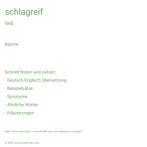 Wie schreibt man schlagreif? Bedeutung, Synonym, Antonym & Zitate.