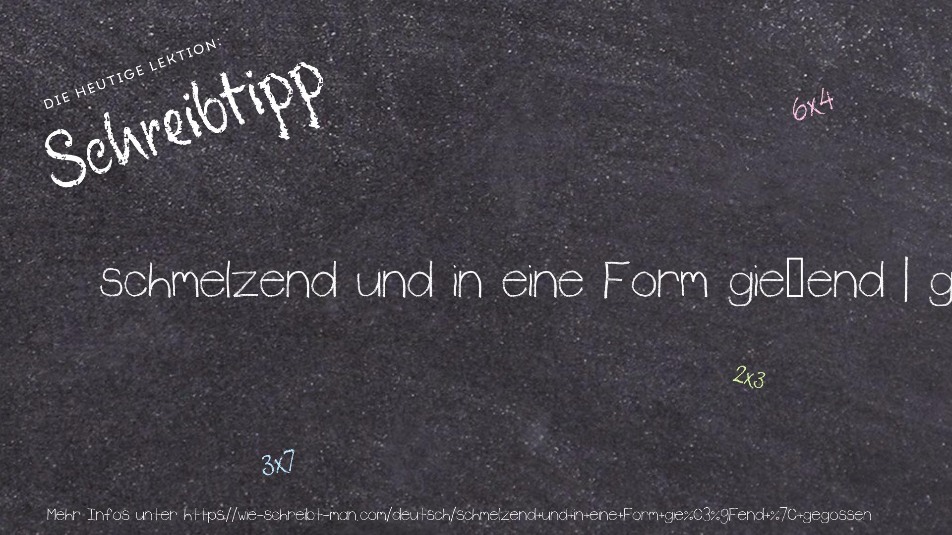Schreibtipp schmelzend und in eine Form gießend | gegossen