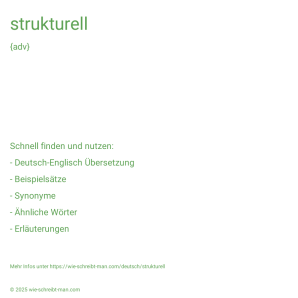 Wie schreibt man strukturell? Bedeutung, Synonym, Antonym & Zitate.