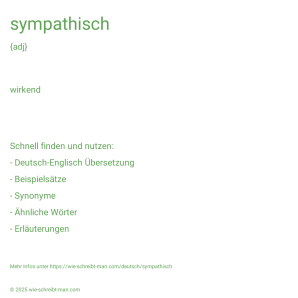 Wie schreibt man sympathisch? Bedeutung, Synonym, Antonym & Zitate.
