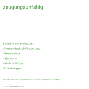 Wie schreibt man zeugungsunfähig? Bedeutung, Synonym, Antonym & Zitate.
